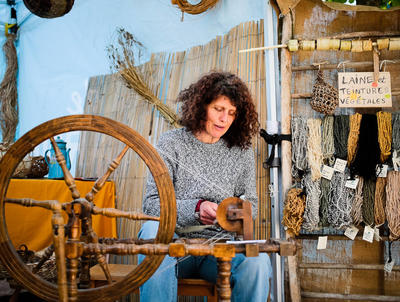 Stage de filage de laine  et stage de feutrage