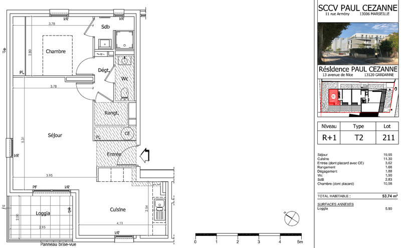 Appartement - 51 à 89 m² - 2 pièces