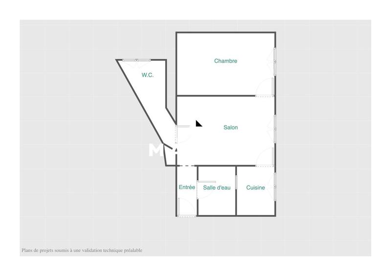Appartement - 32 m² - 2 pièces