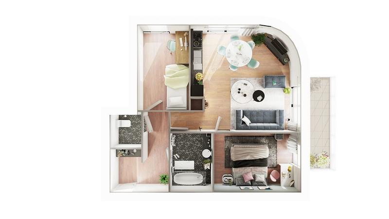 Appartement - 45 m² - 2 pièces