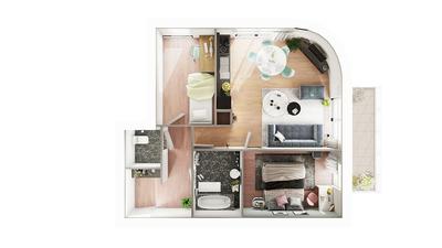 Appartement - 45 m² - 2 pièces