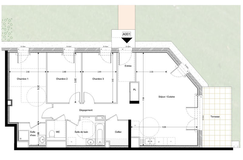 Appartement - 92 m² - 4 pièces
