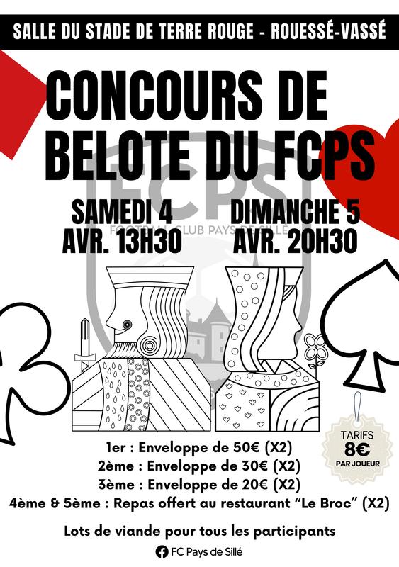 Concours de belote du Fc Pays de Sillé