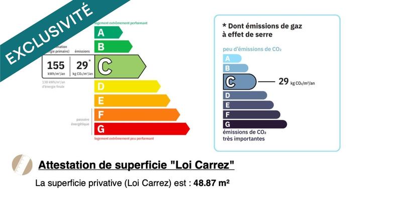 Appartement - 49 m² - 2 pièces