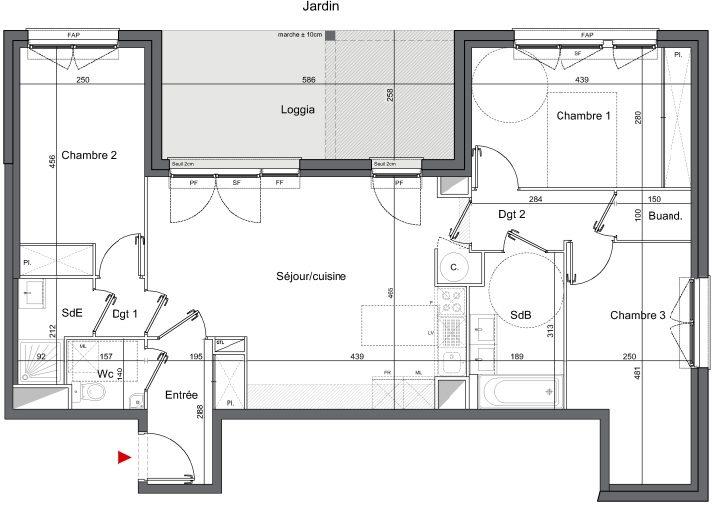Appartement - 81 m² - 4 pièces