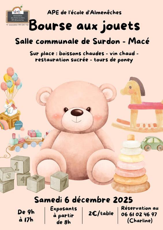 Bourse aux jouets de l'association des petits écoliers d'almenêches