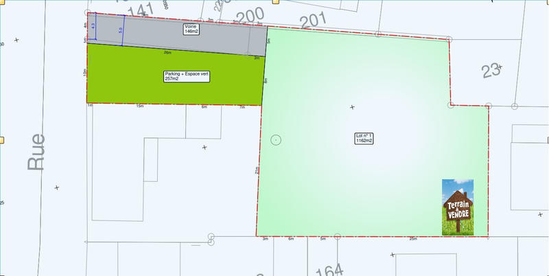 Terrain - 1 162 m²
