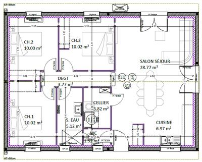Maison - 80 m² - 5 pièces