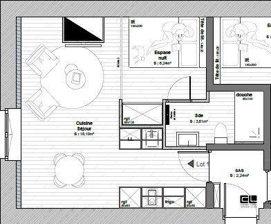 Appartement - 29 m² - 2 pièces