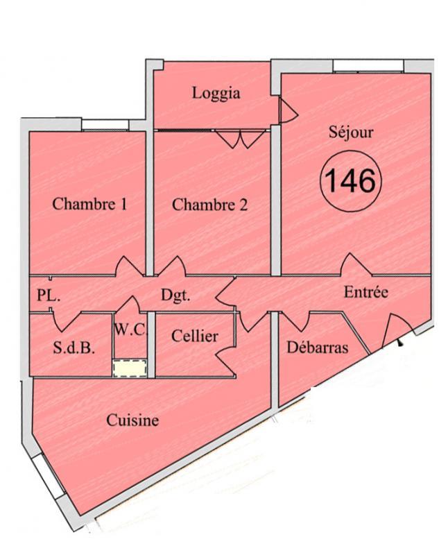 Appartement - 77 m² - 3 pièces