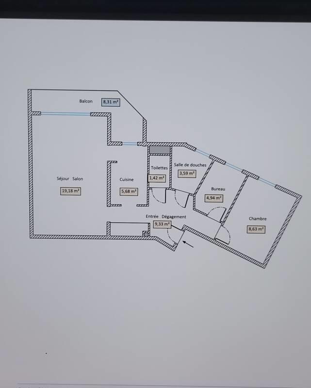 Appartement - 53 m² - 3 pièces