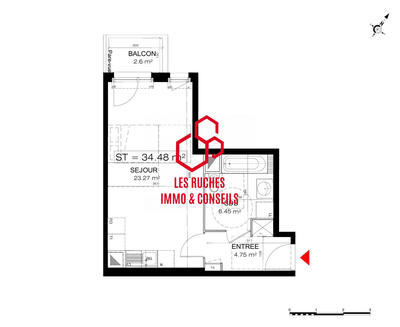 Appartement - 34 m² - 1 pièce