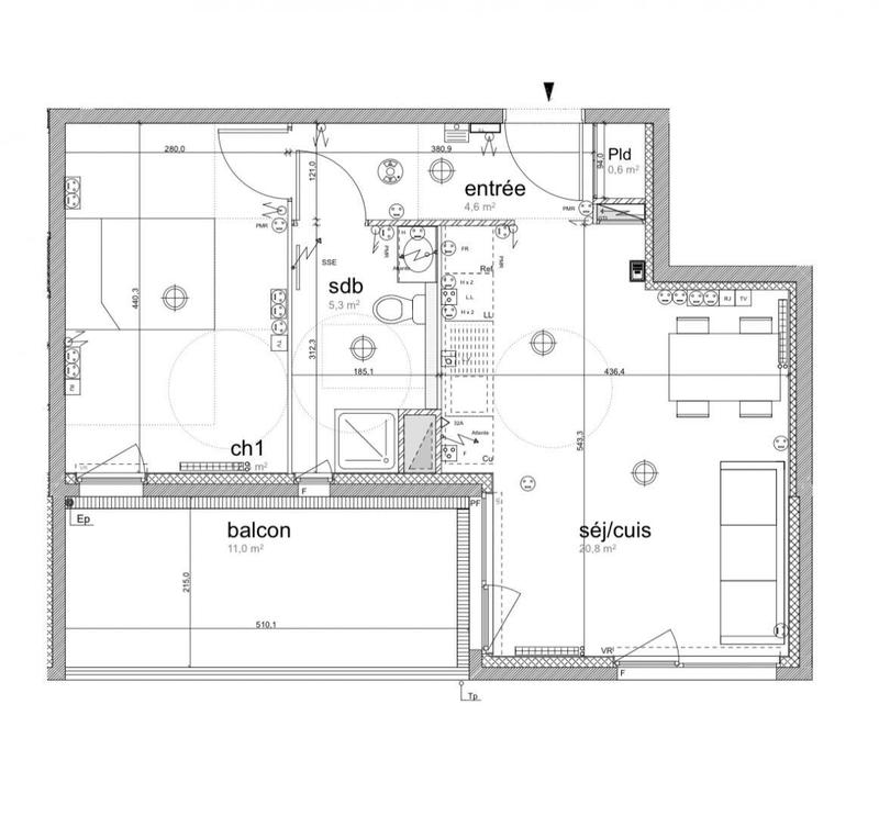 Appartement - 44 m² - 2 pièces