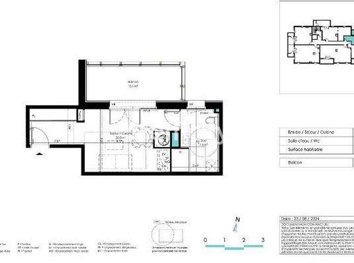 Appartement - 27 m² - 1 pièce