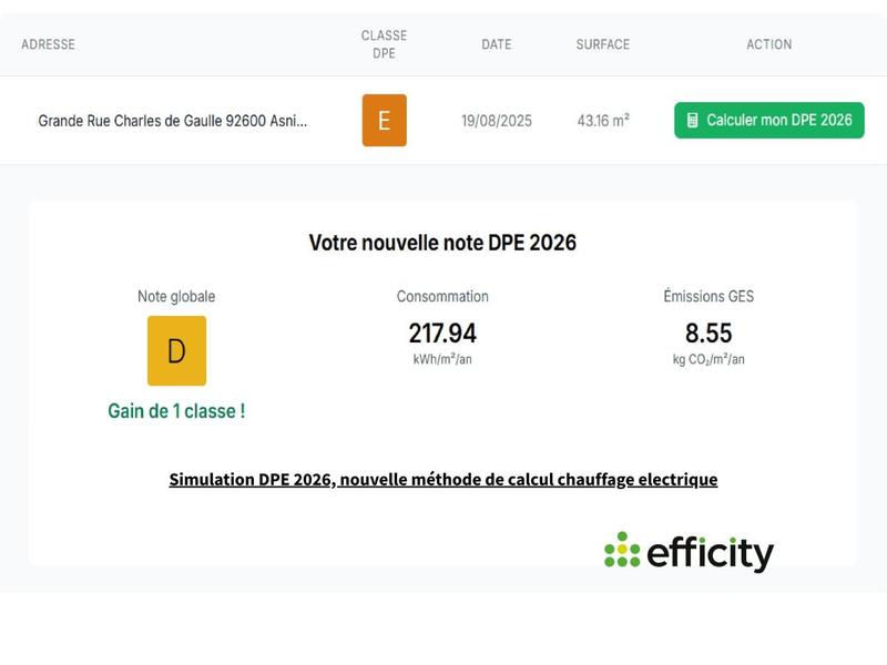 Appartement - 44 m² - 2 pièces