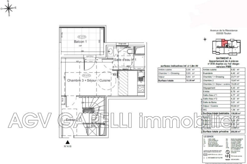 Appartement - 150 m² - 4 pièces