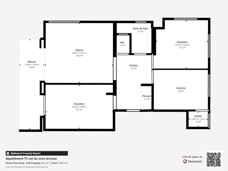 Appartement - 66 m² - 3 pièces