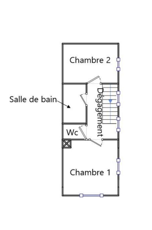 Appartement ancien - 56 m² - 3 pièces