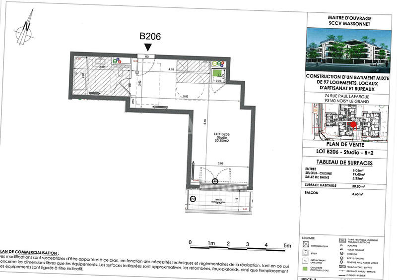 Appartement - 31 m² - 1 pièce