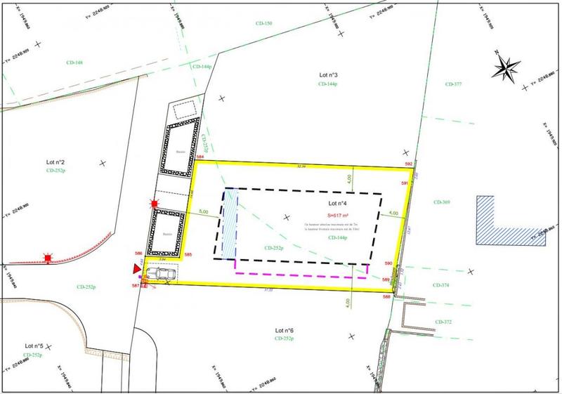 Terrain constructible - 617 m²