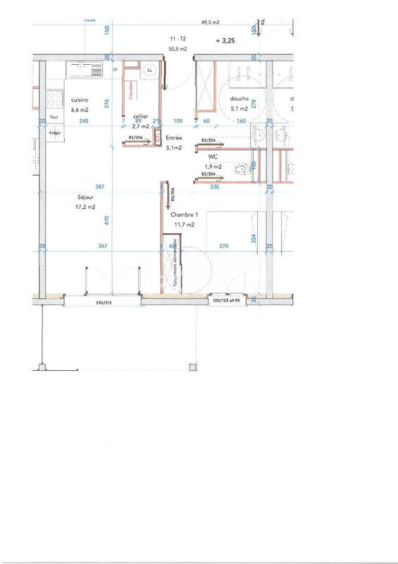 Appartement - 51 m² - 2 pièces