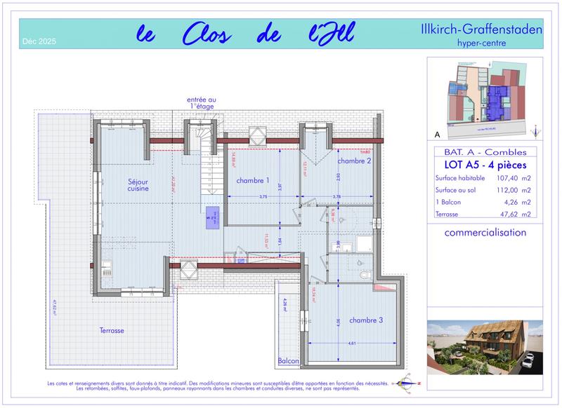 Appartement - 129 m² - 4 pièces