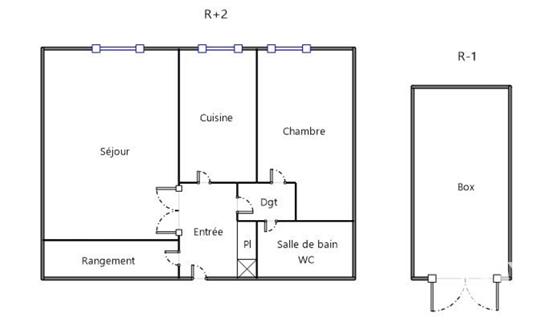 Appartement - 49 m² - 2 pièces