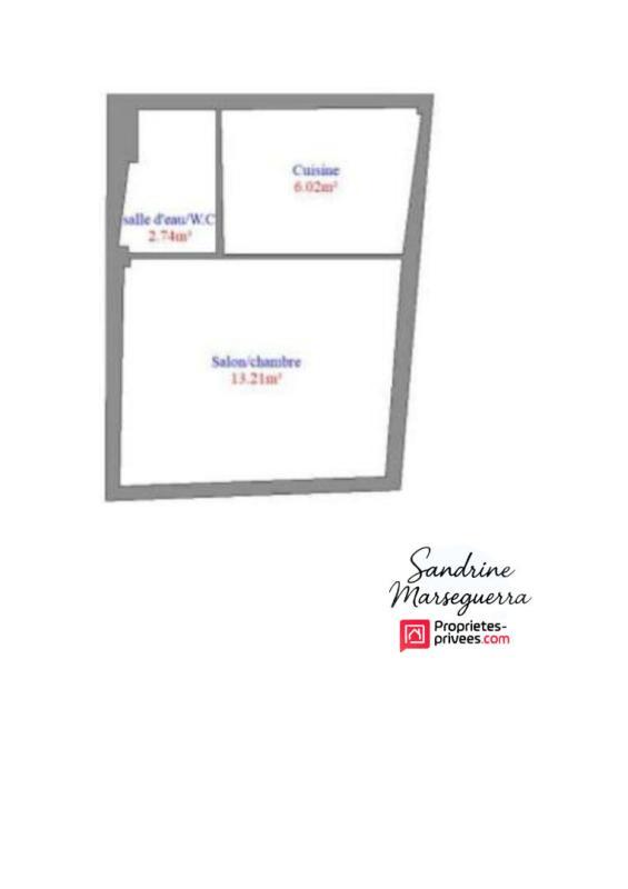 Appartement - 22 m² - 1 pièce