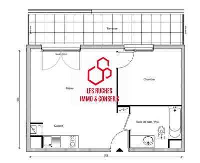 Appartement - 39 m² - 2 pièces
