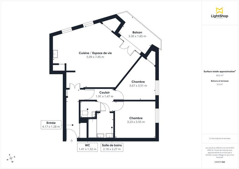 Appartement - 71 m² - 3 pièces