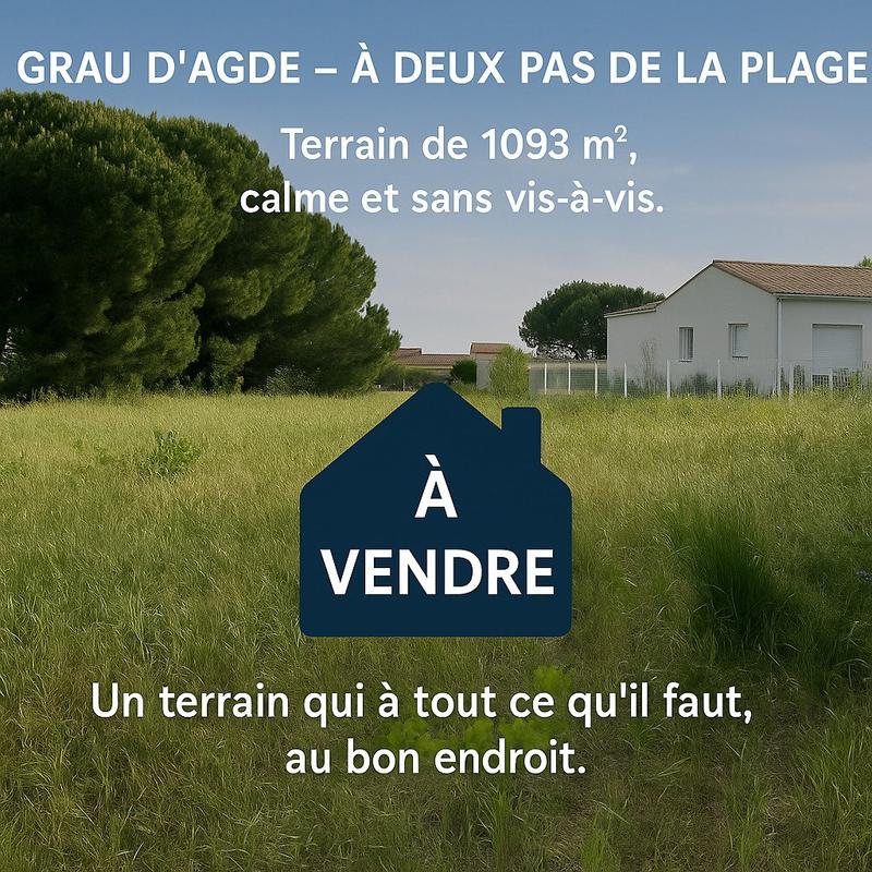 Terrain constructible - 1 093 m²