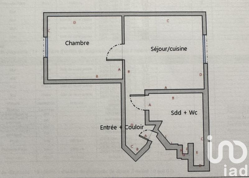 Appartement - 27 m² - 2 pièces