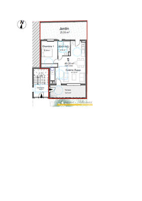 Appartement - 49 m² - 2 pièces