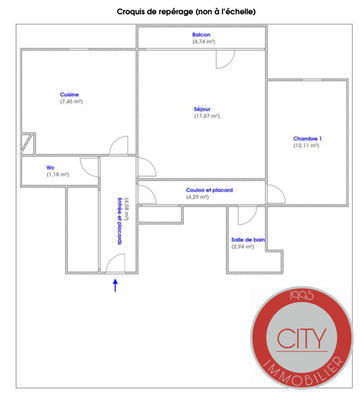 Appartement - 50 m² - 2 pièces