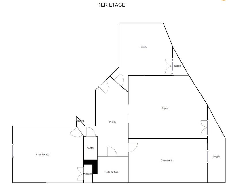 Appartement - 65 m² - 3 pièces