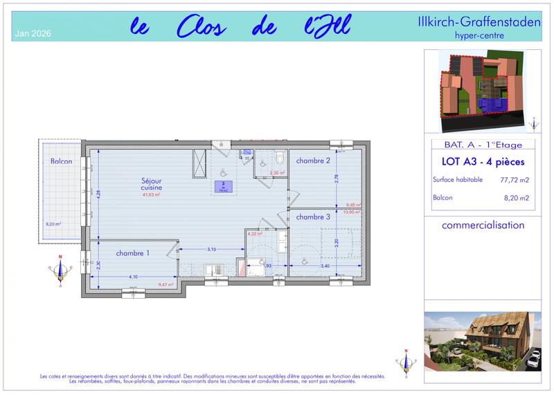 Appartement - 78 m² - 4 pièces