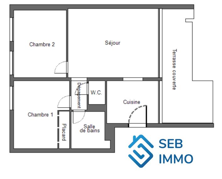 Appartement - 46 m² - 3 pièces