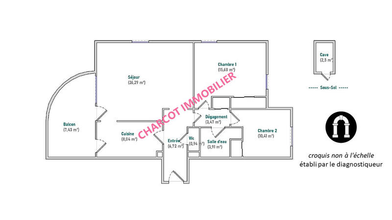 Appartement - 75 m² - 4 pièces