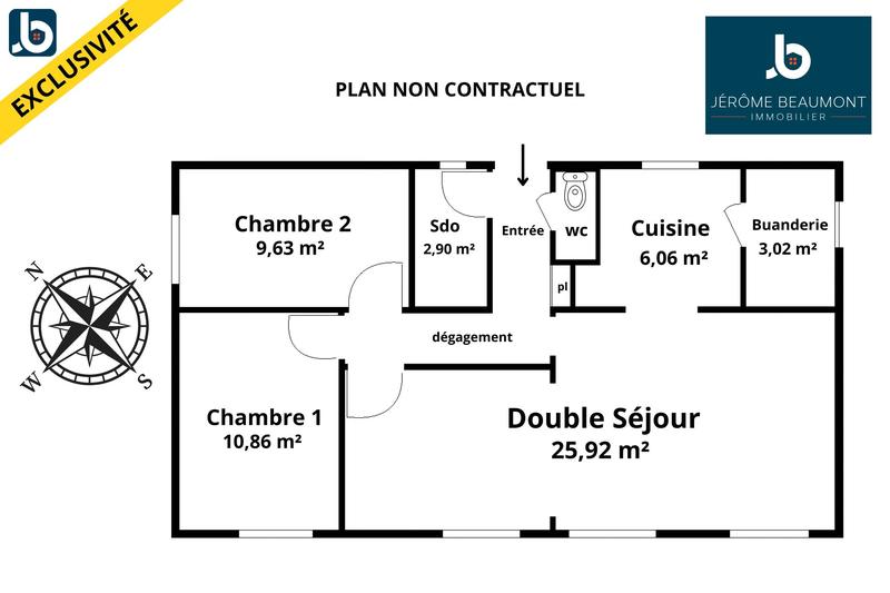 Maison - 66 m² - 4 pièces