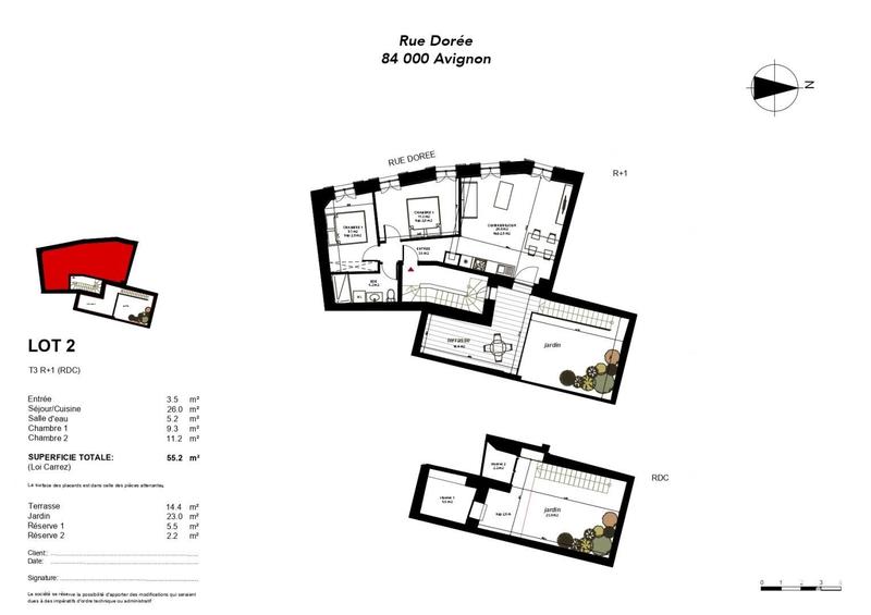 Appartement - 55 m² - 3 pièces