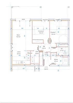 Appartement - 67 m² - 3 pièces