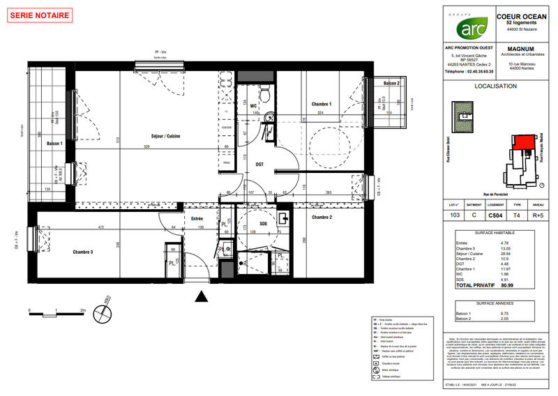 Appartement - 81 m² - 4 pièces