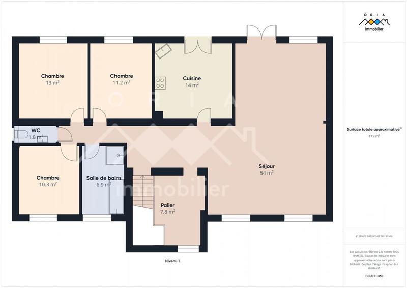 Maison - 180 m² - 9 pièces