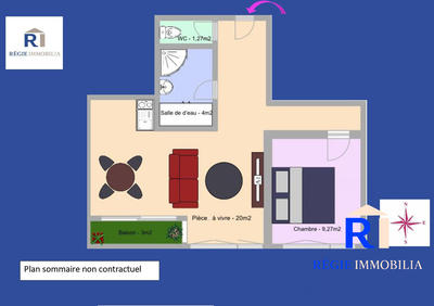 Appartement - 41 m² - 2 pièces