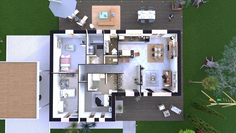 Maison - 90 m² - 4 pièces