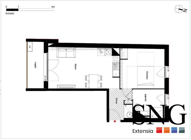Appartement - 44 m² - 2 pièces