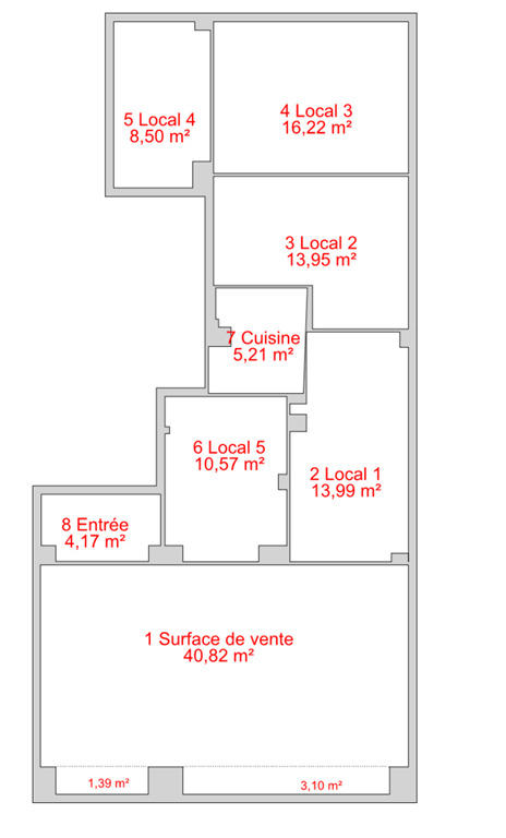 Local commercial - 113 m²
