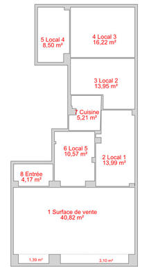 Local commercial - 113 m²