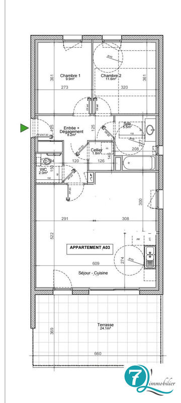Appartement - 72 m² - 4 pièces