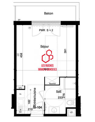 Appartement - 30 m² - 1 pièce